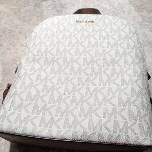 KORS Michael Kors Backpack-White Monogram-Brand New with Tags